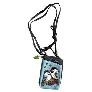 New Chala Chickadee Cellphone Crossbody Handbag Wristlet Convertible Strap Vegan